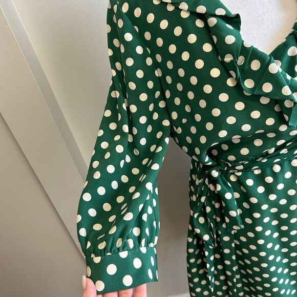 Kate Spade Green Wrap Dress - Picture 4 of 7